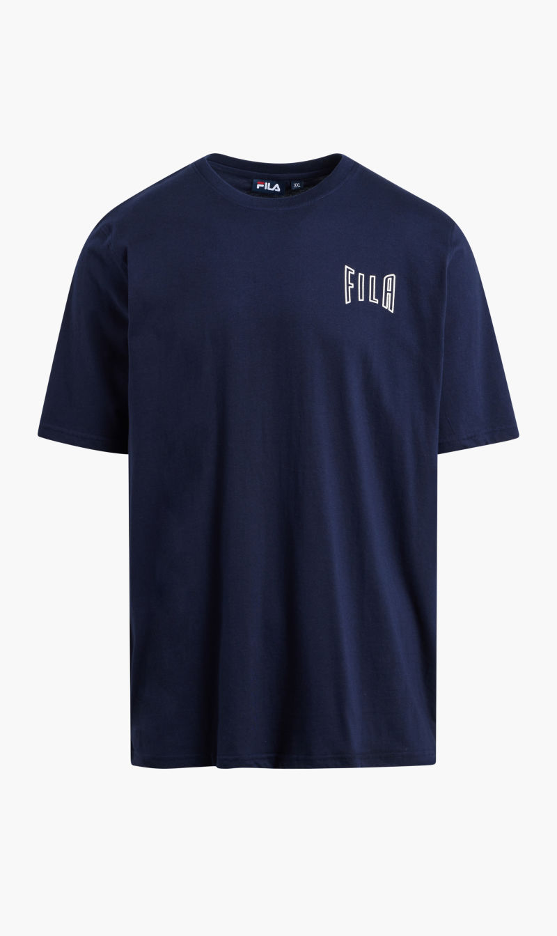 

Fila Blue Graphic Tee Back Puff And Flat Print for Men | The Deal Outlet