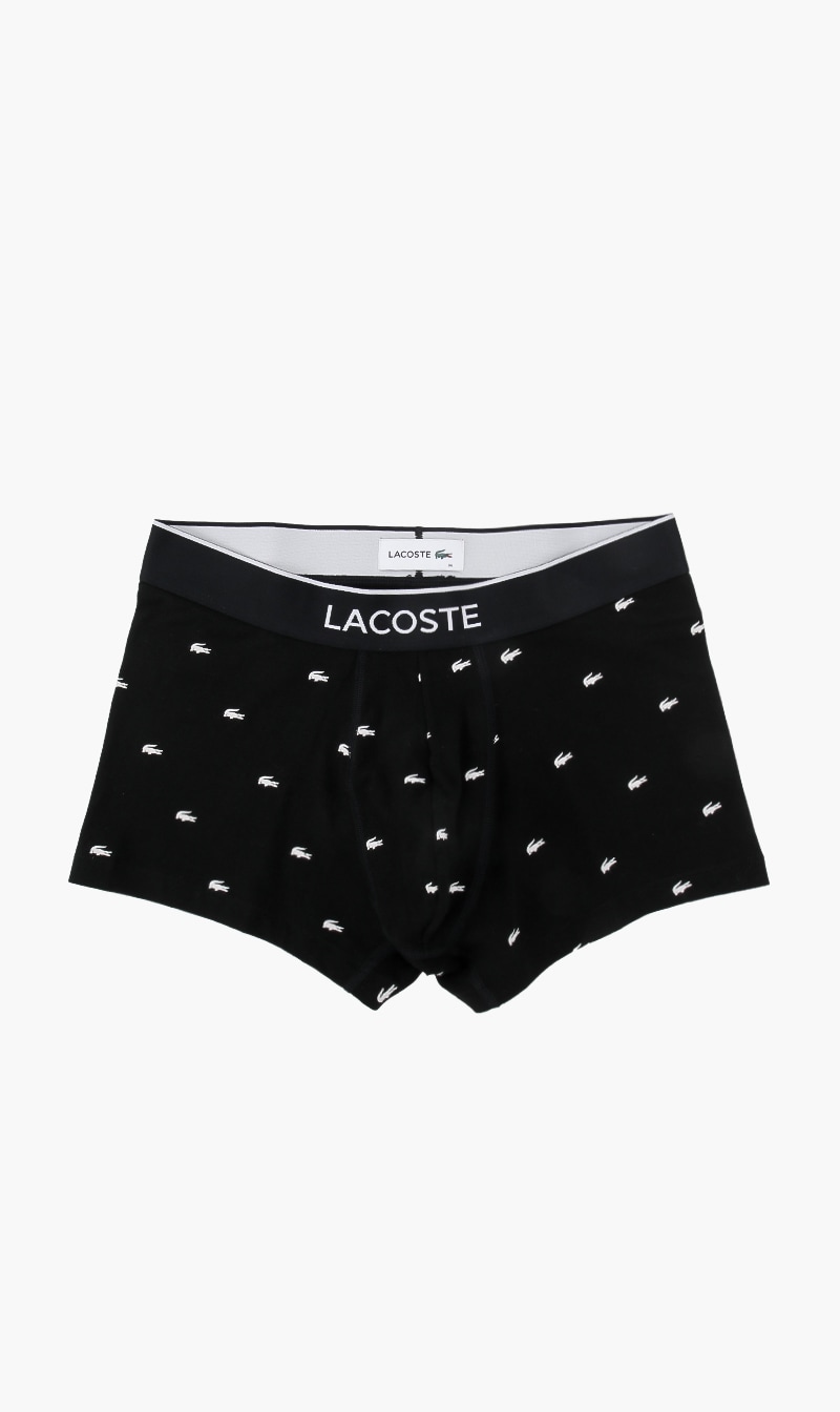 

Lacoste Black All Over Logo Trunk for Men | The Deal Outlet