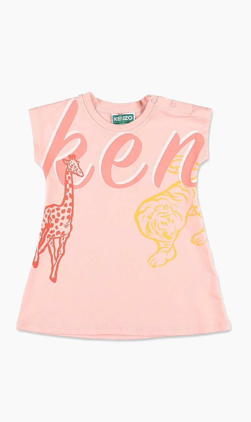 

Animal Printed Logo Dress, Pink