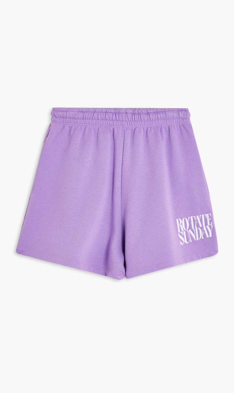 

Rotate Birger Christensen Purple Sweat Elasticated Shorts for Women | The Deal Outlet