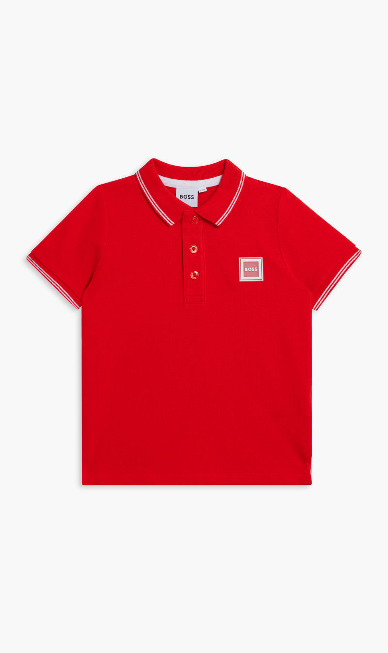 

Hugo Boss Red Short Sleeve Polo for Boys | The Deal Outlet