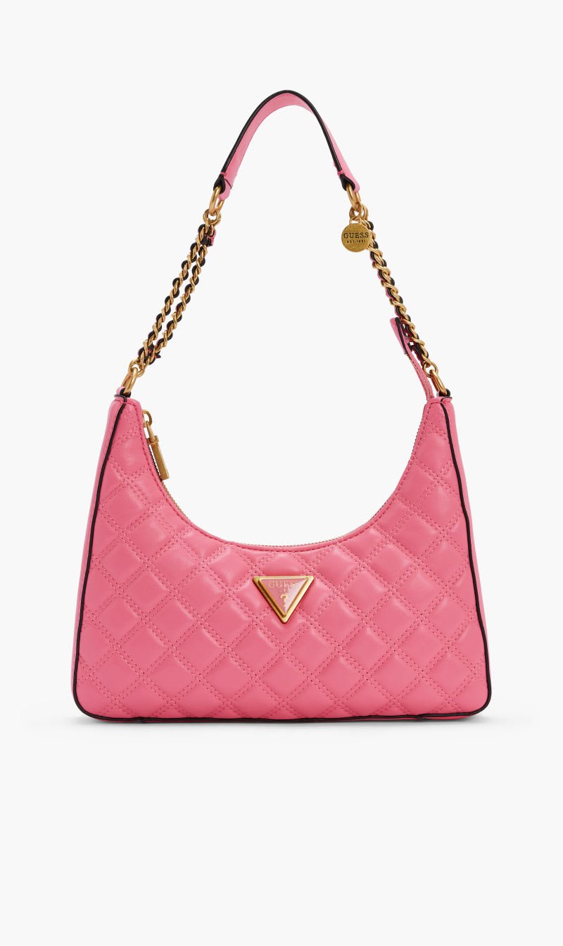 

Guess Pink Giully Top Zip Shoulder Bag for Women | The Deal Outlet