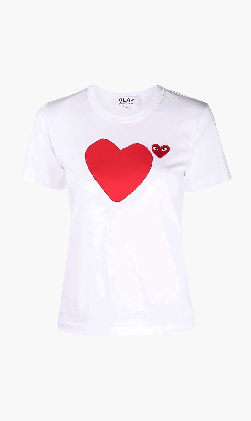 

Double Heart Print T-shirt, Red