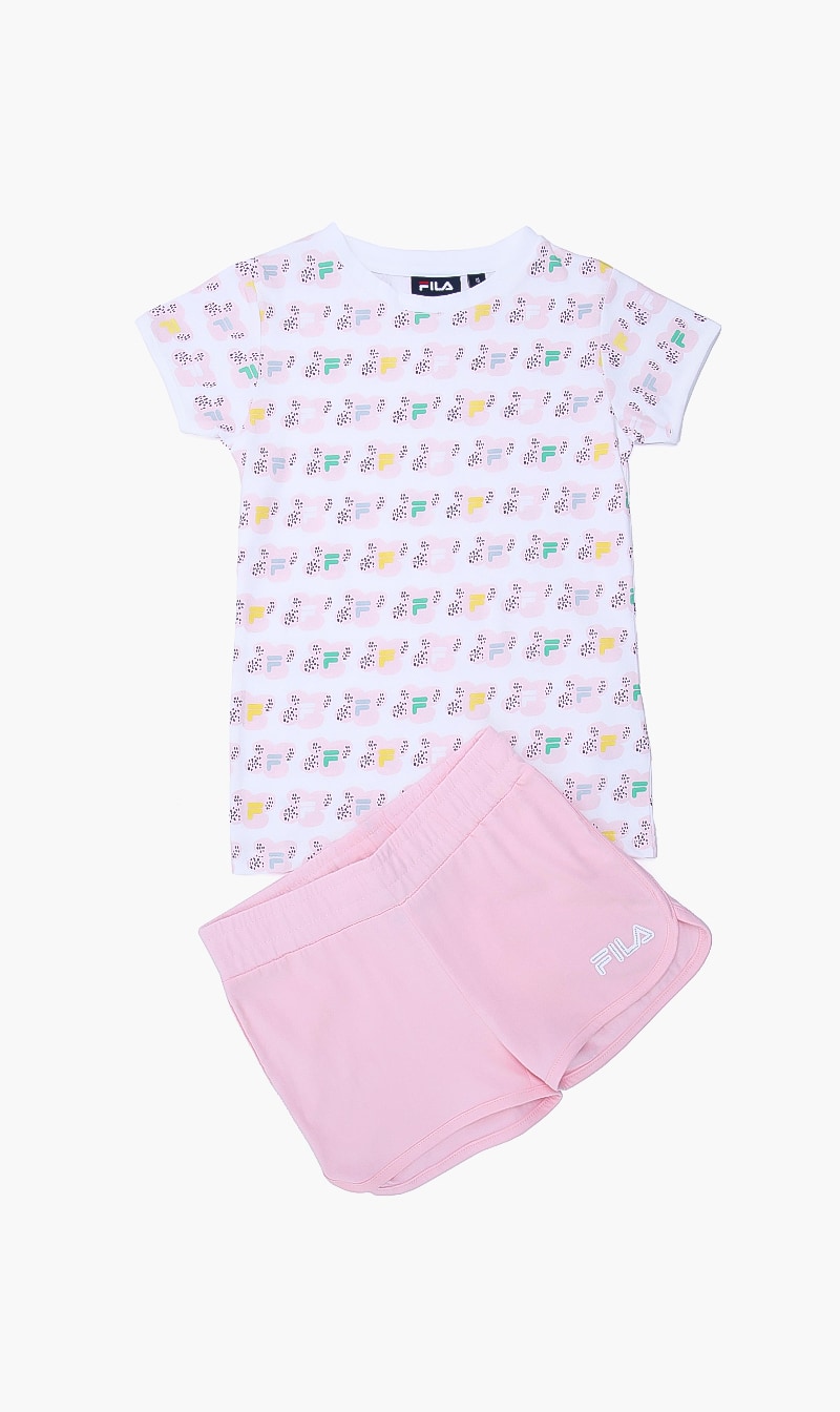 

Joni Printed Tee Shorts Set, Pink