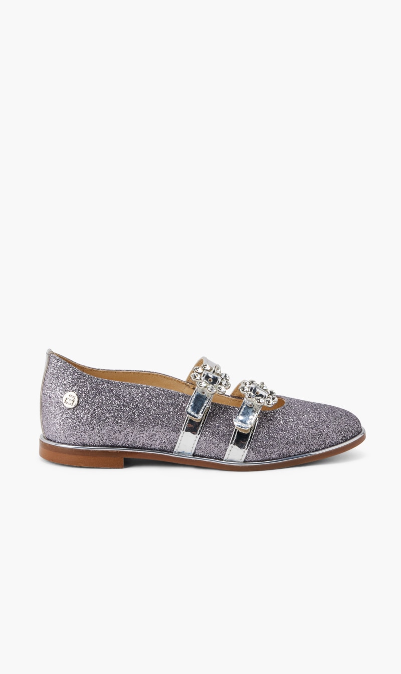 

Andanines Grey Elegant Dressy Shoes With Cristal for Girls | The Deal Outlet