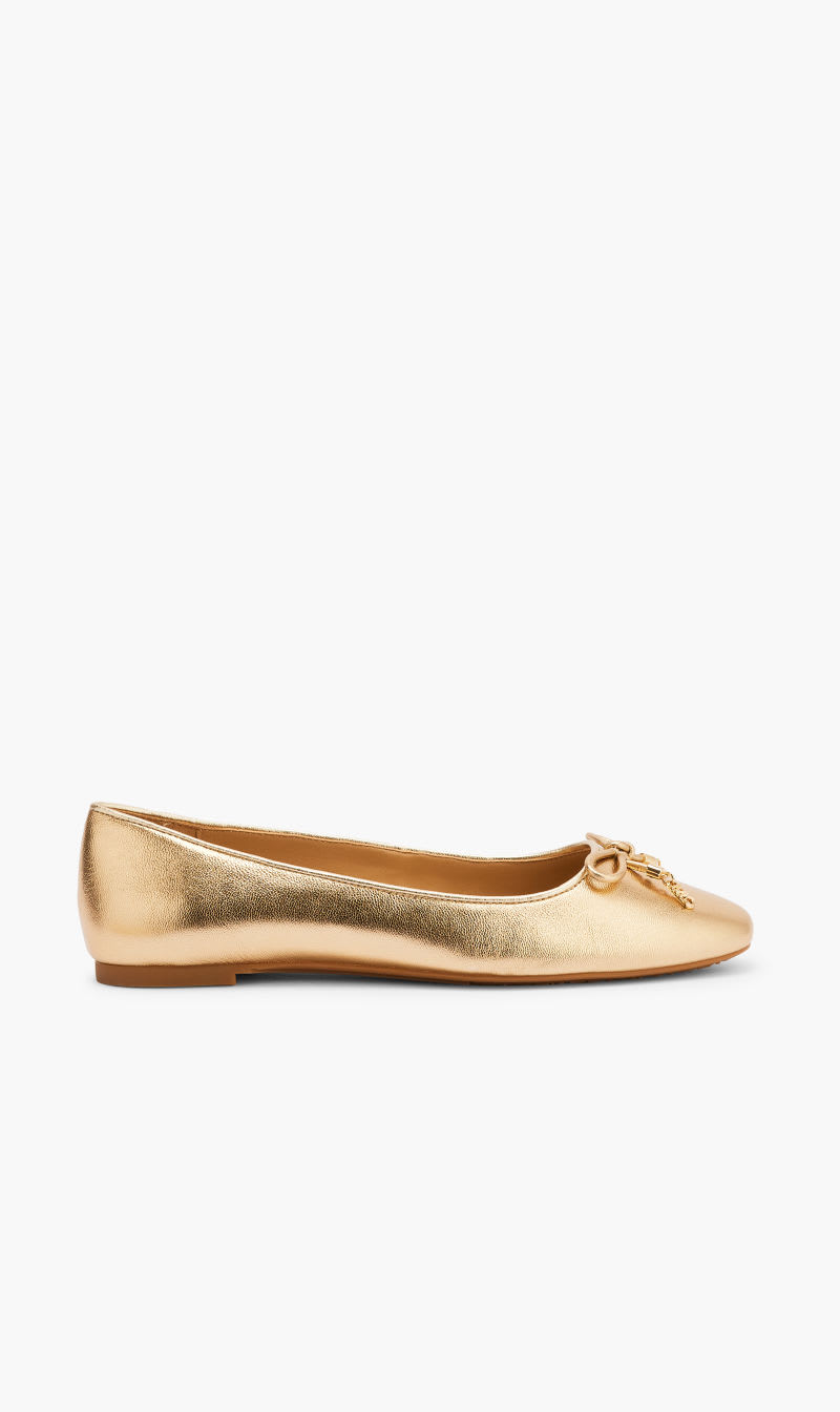 

Michael Kors Gold Nori Flat for Women | The Deal Outlet