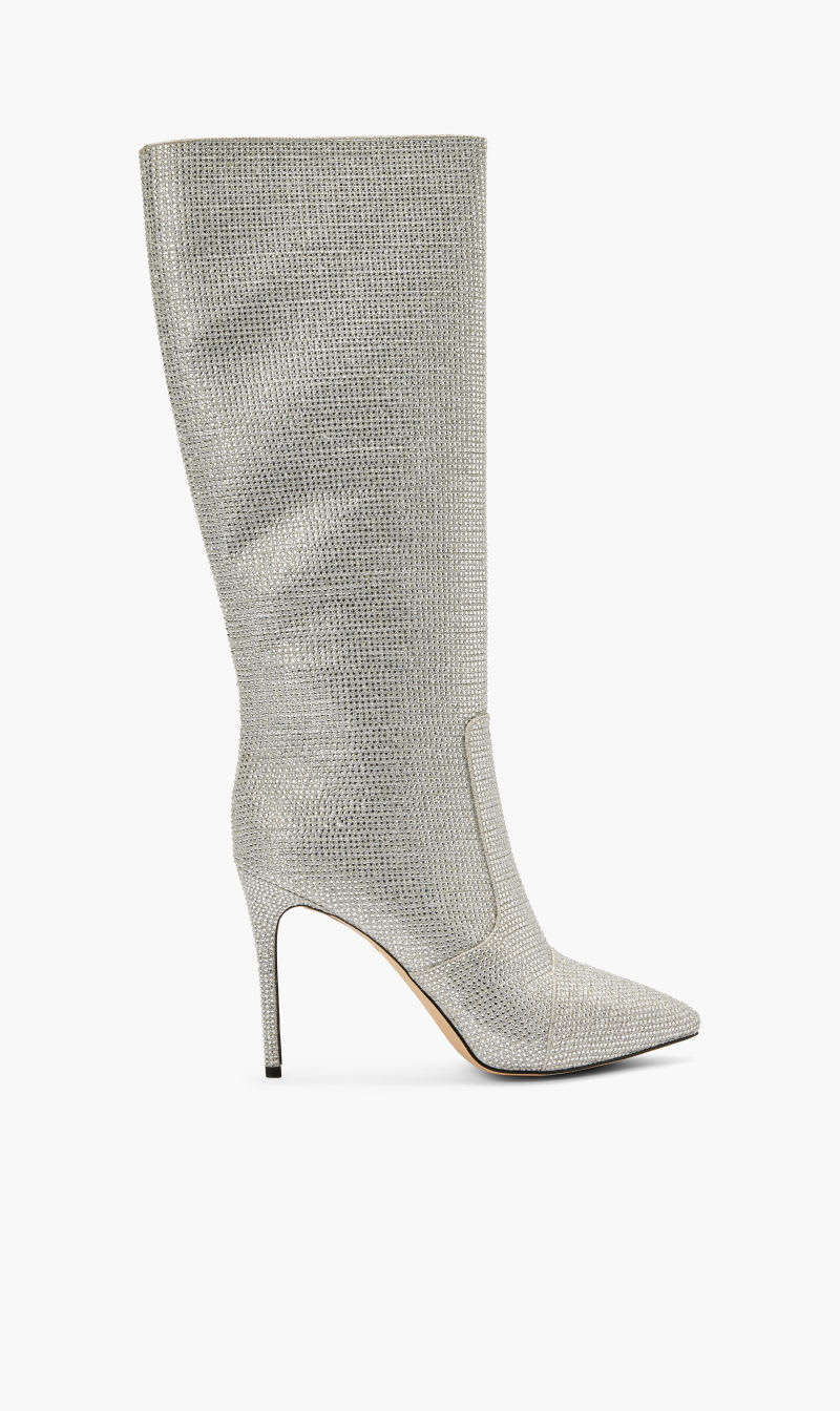 

Michael Kors Silver Rue Stiletto Boot for Women | The Deal Outlet