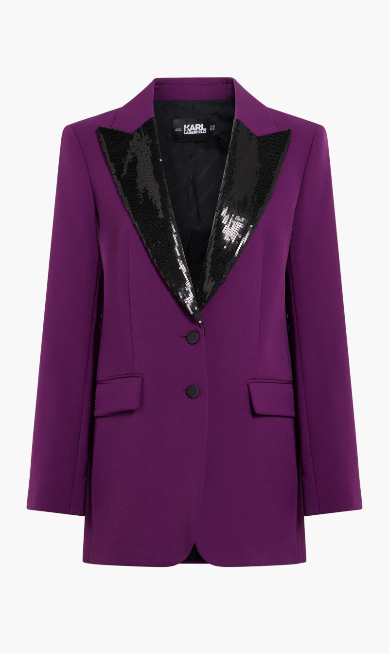 

Karl Lagerfeld Purple Evening Blazer for Women | The Deal Outlet