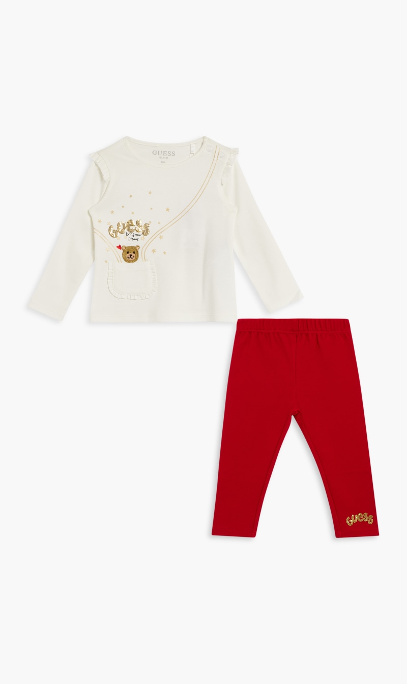 

Guess White Interlock T-shirt Set for Girls | The Deal Outlet