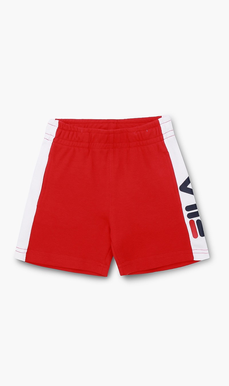 

Fila Red Ronan Shorts With Side Panel for Boys | The Deal Outlet