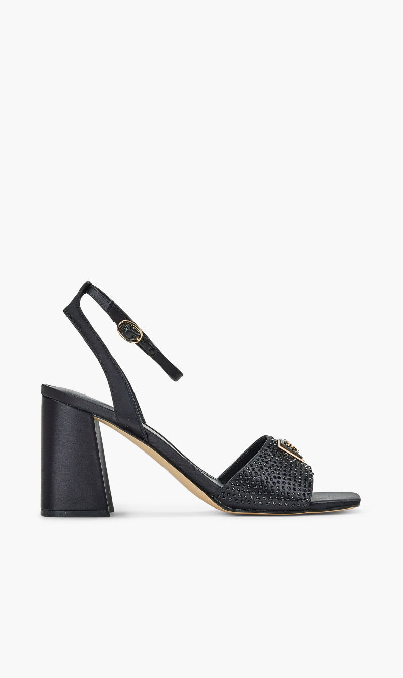 

Guess Black Gelya Dress Sandals for Women | The Deal Outlet