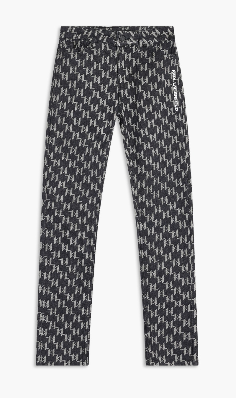 

Karl Lagerfeld Black Unisex Monogram Denim Pant for Women | The Deal Outlet