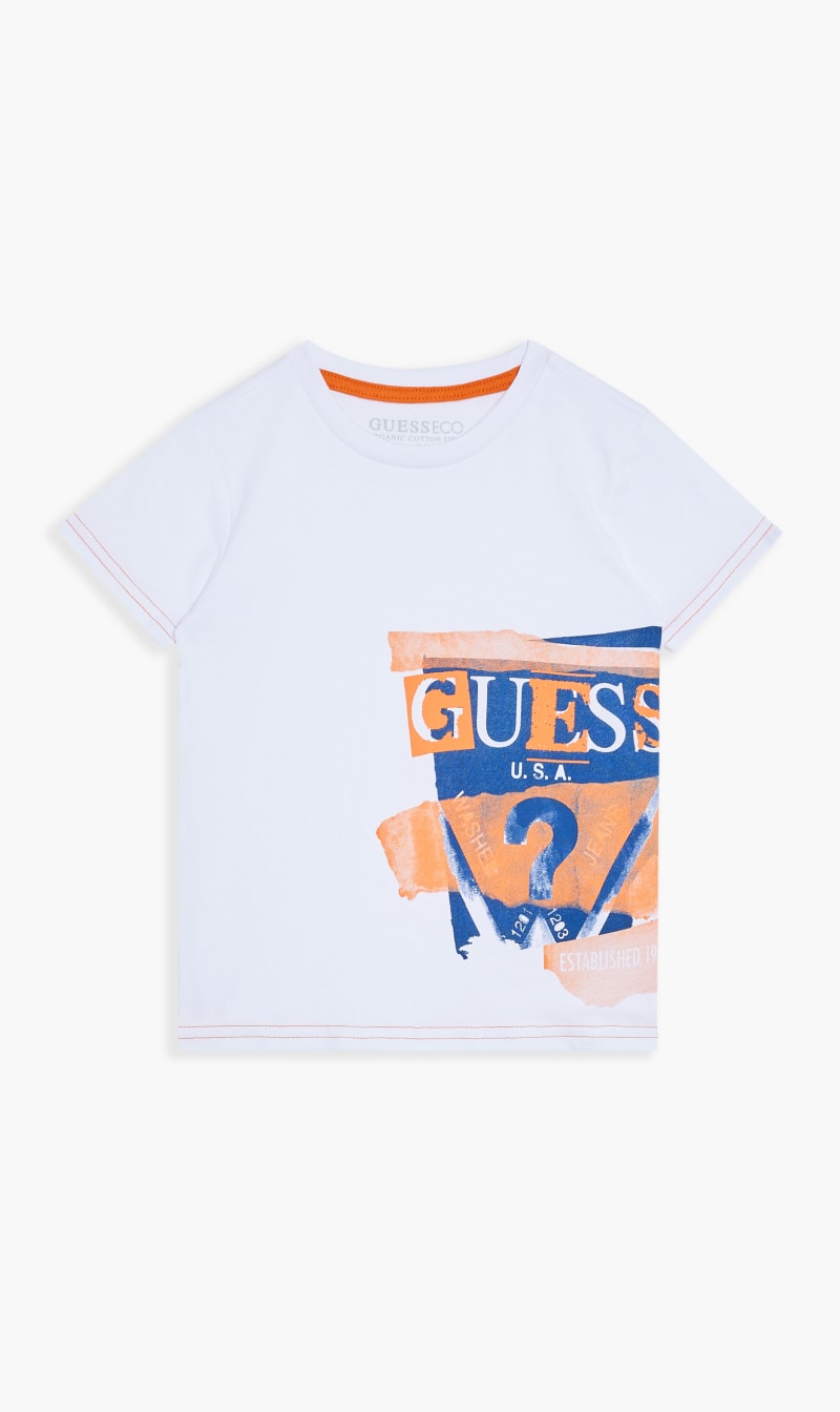 

Guess White Organic Cotton T-shirt for Boys | The Deal Outlet