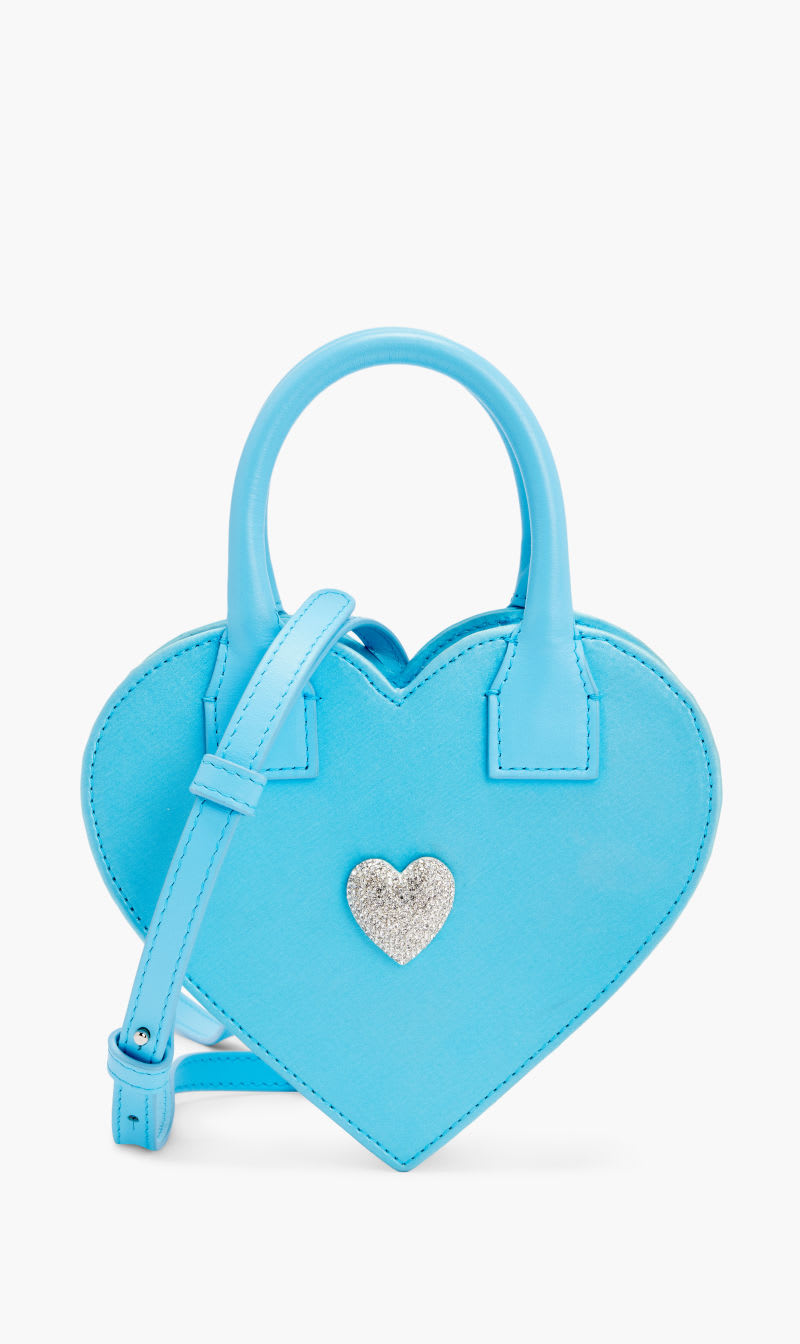 

Mach And Mach Blue Heart Shape Bag With Crystalized Heart for Women | The Deal Outlet