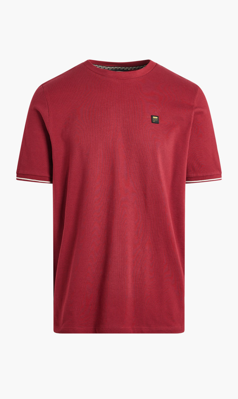 

Fila Red Taddeo Tee Tee With Rib Cuff And Tipping for Men | The Deal Outlet