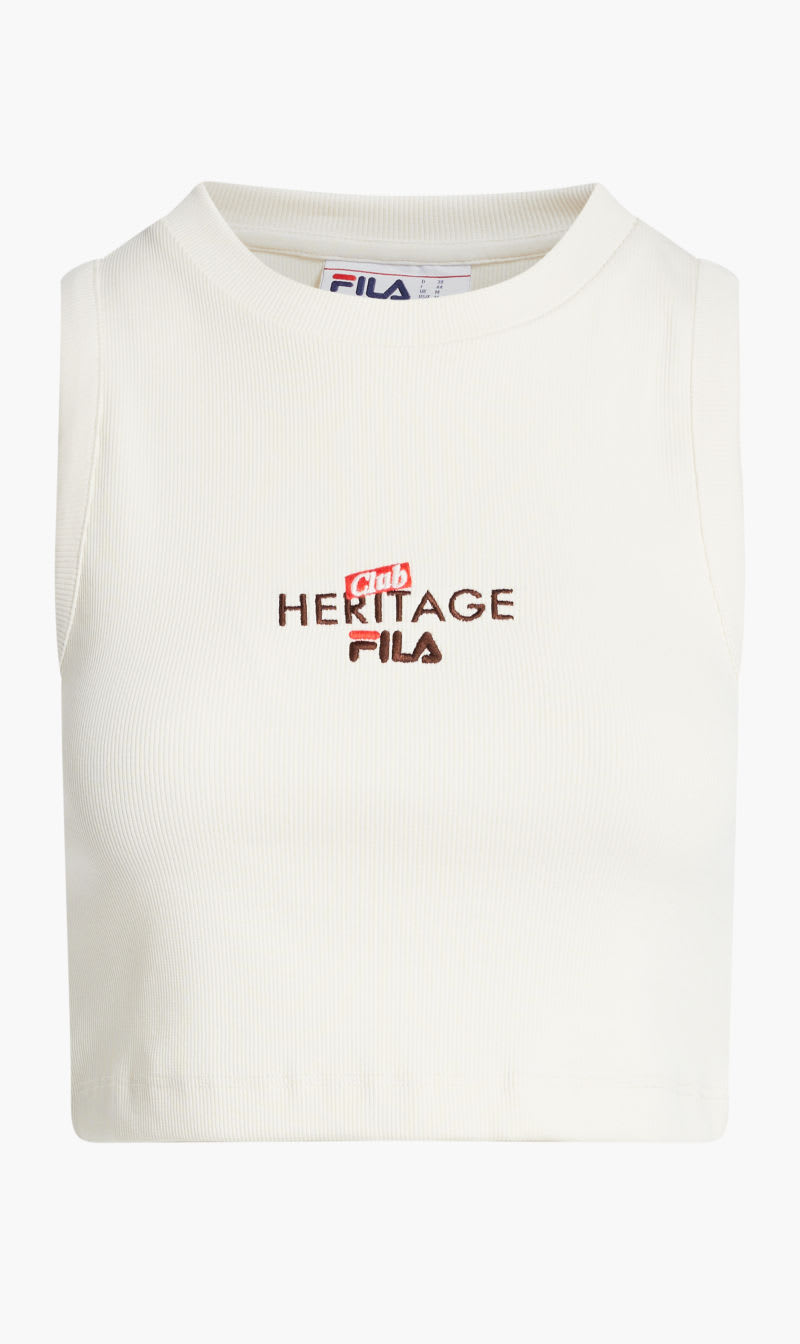 

Fila Beige Rib Crop Top for Women | The Deal Outlet