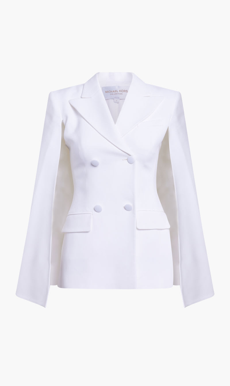 

Michael Kors White Sable Cape Jacket for Women | The Deal Outlet