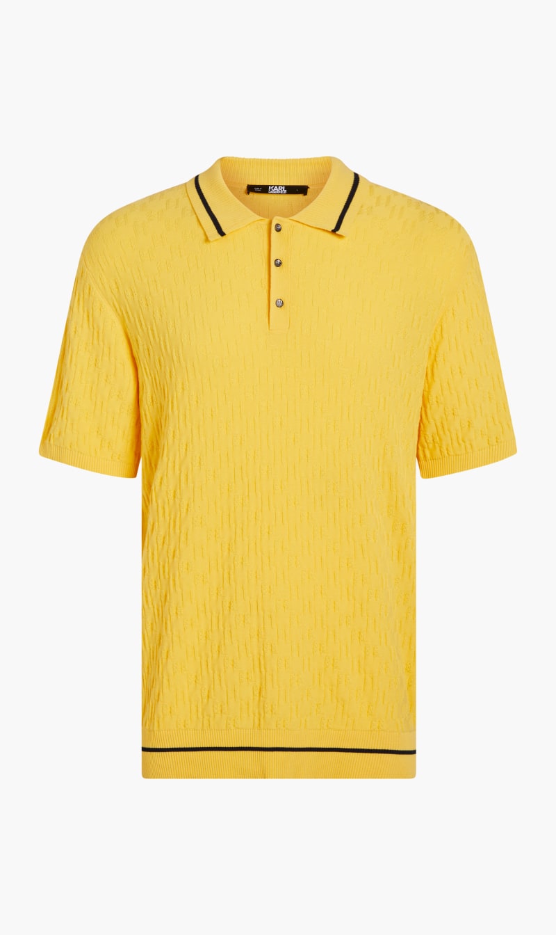 

Karl Lagerfeld Yellow Knitted Kl Polo for Kids | The Deal Outlet