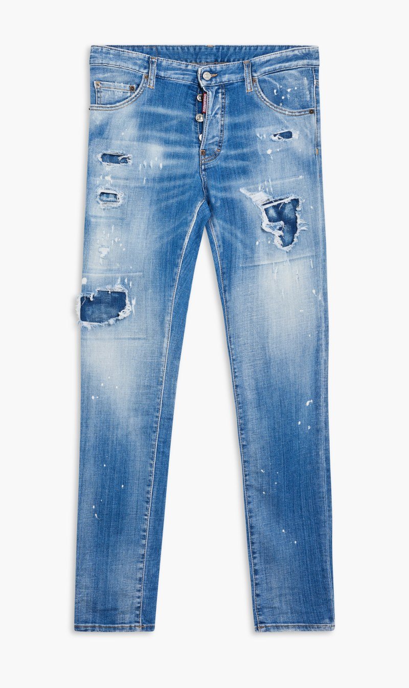 

Dsquared2 Blue Retro 5 Pocket Pants for Men | The Deal Outlet