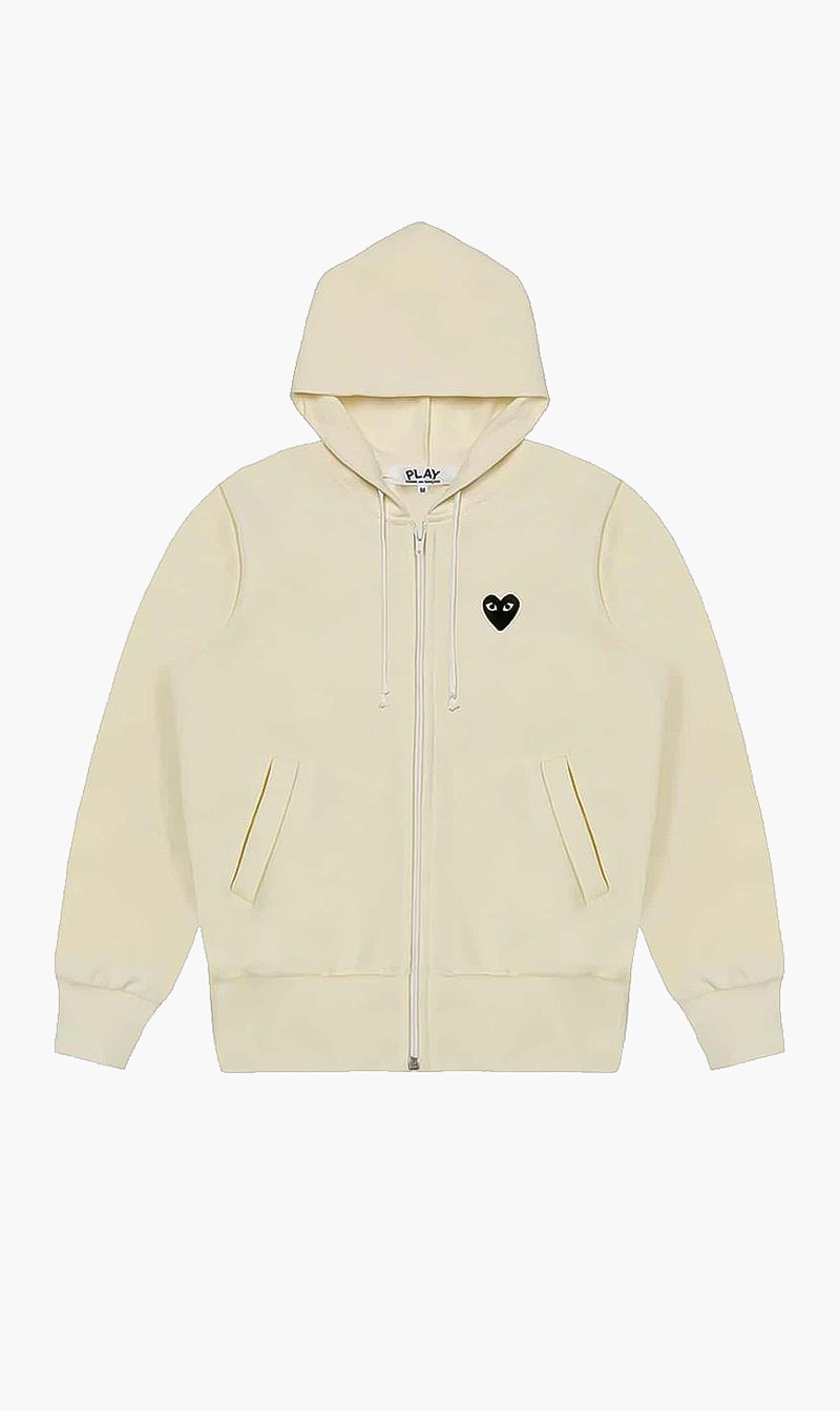 

Logo Full Zip Hoodie, Beige