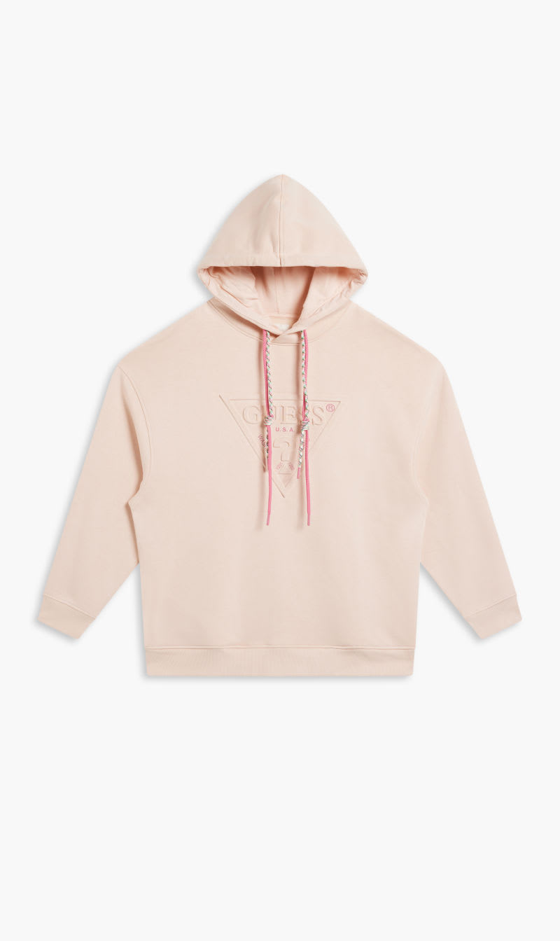 

Guess Pink Hoody Triangle Sweatshirt for Women | The Deal Outlet