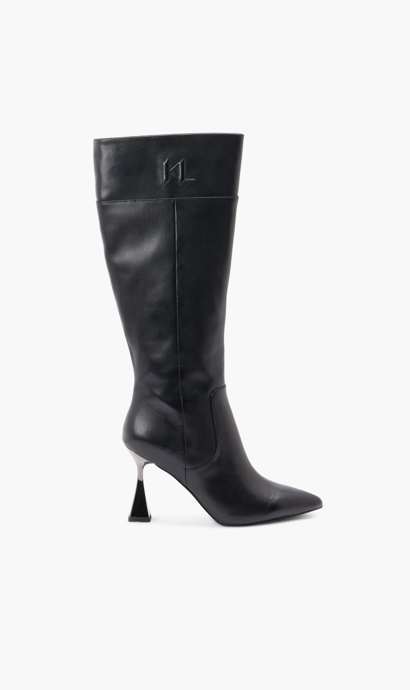 

Karl Lagerfeld Black Debut Hi Leg Boot for Women | The Deal Outlet