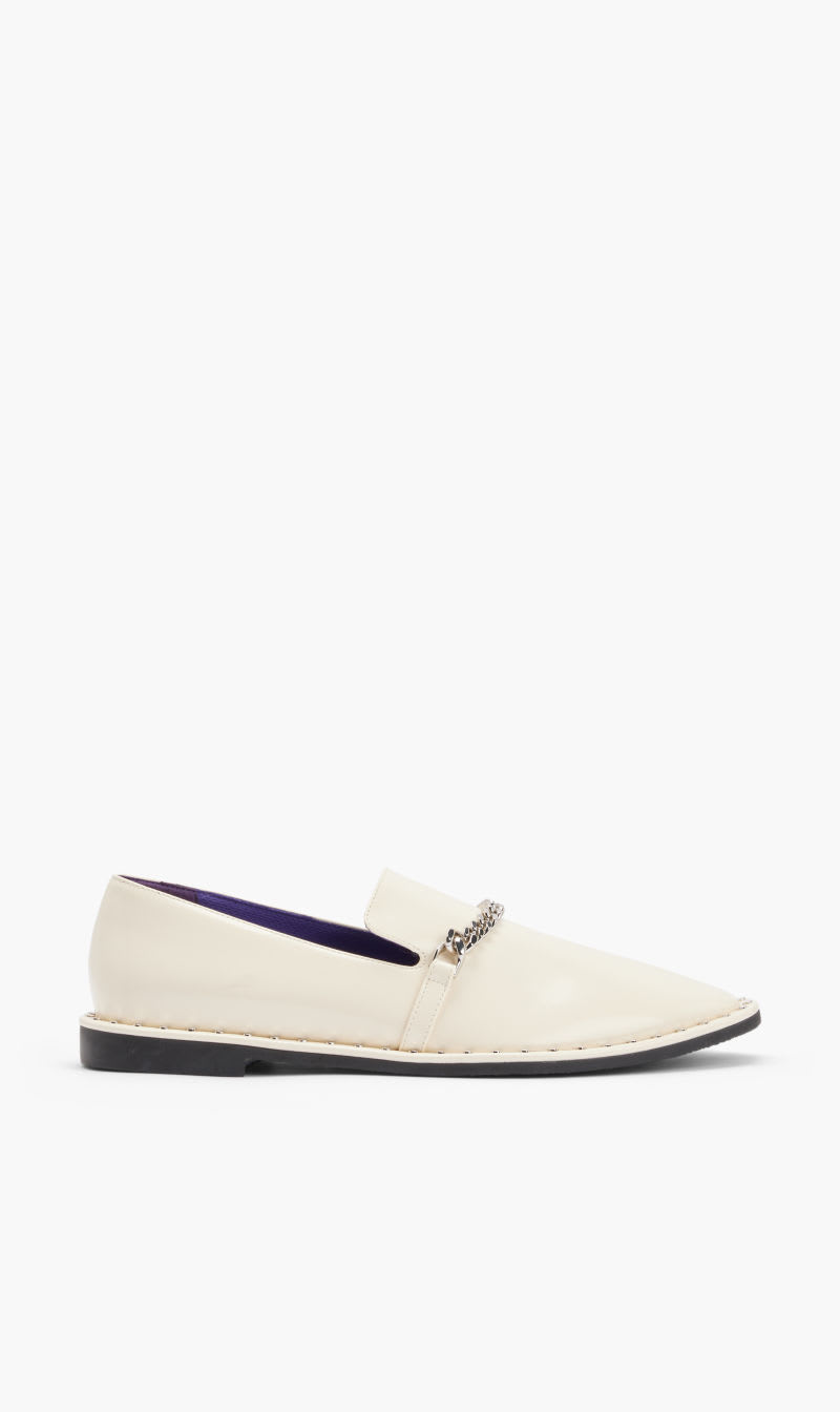 

Stella Mc Cartney White Falabella Loafer Brush Alt Mat for Women | The Deal Outlet