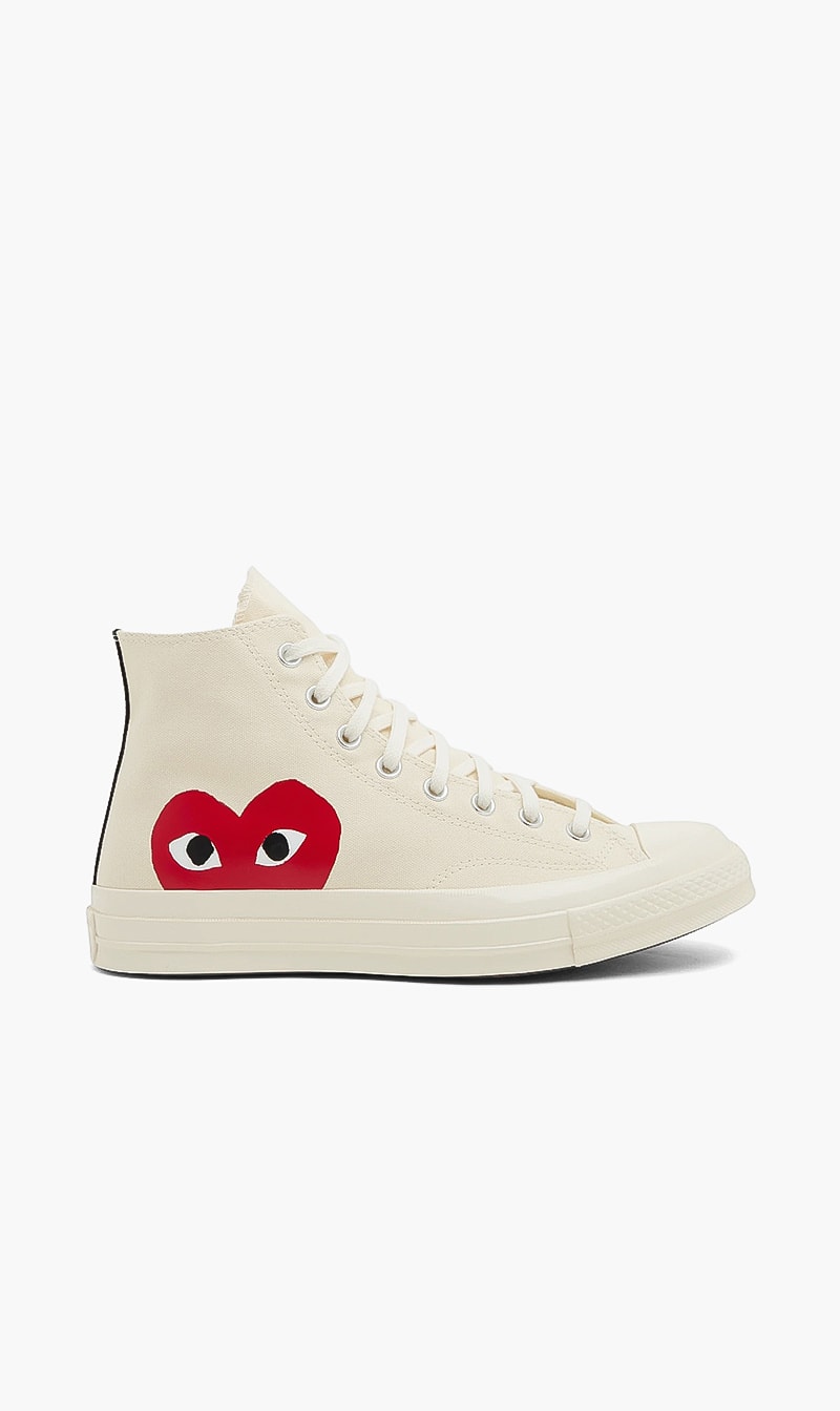 

Play X Converse All Star High-top Sneakers, Beige