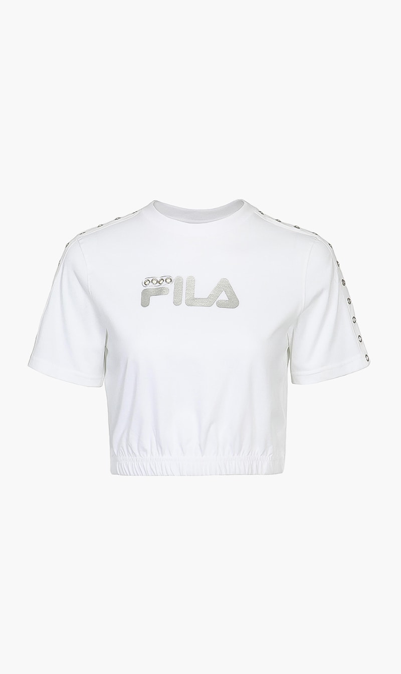 

Fila White Mojave Short Sleeve Tee for Women | The Deal Outlet