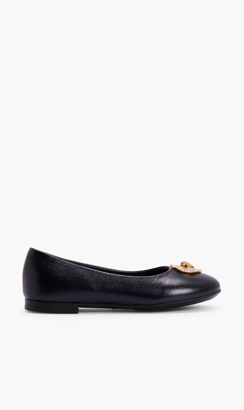 

Versace Black Jg Ballerina Nappa Heart Medusa for Girls | The Deal Outlet