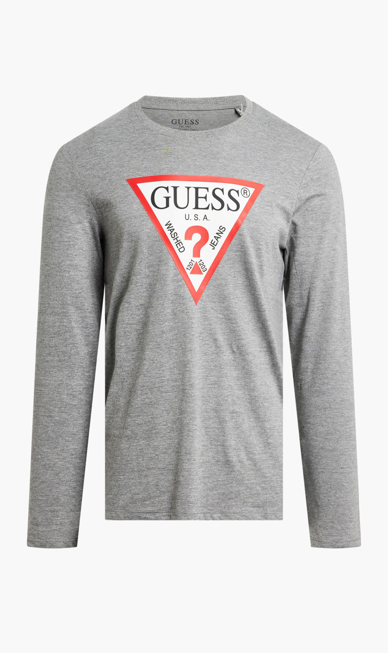 

Guess Grey Cn Ls Original Logo - Organic Stream Jersey 180 for Men | The Deal Outlet