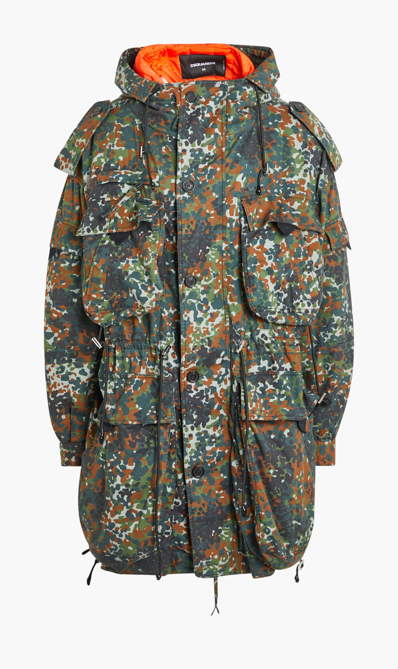 

Dsquared2 Green Goth Camouflage-print Parka for Men | The Deal Outlet