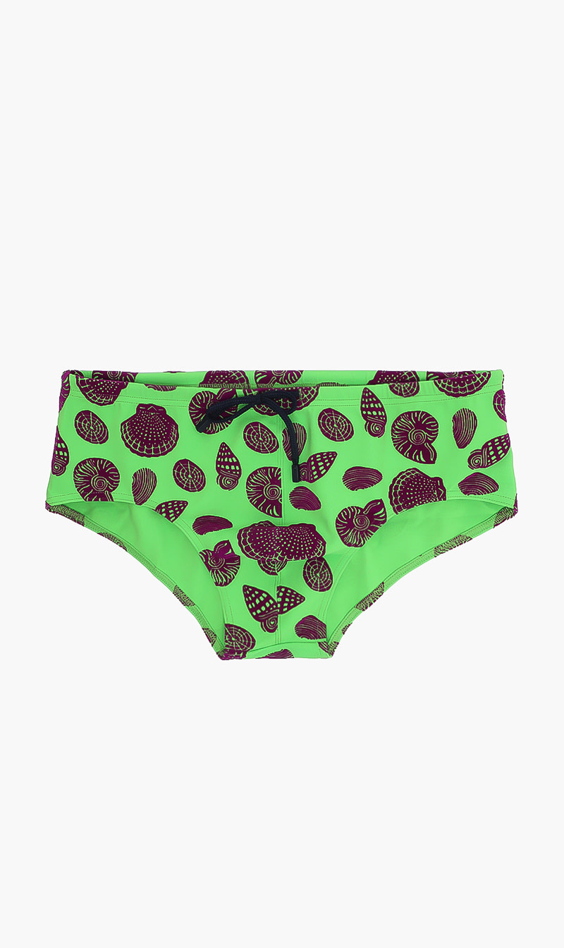 

Geometric Swim Shorts, Green