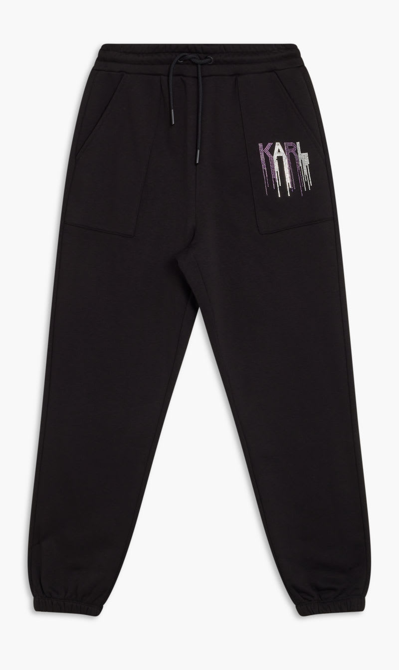 

Karl Lagerfeld Black Rhinestone Sweatpants for Women | The Deal Outlet