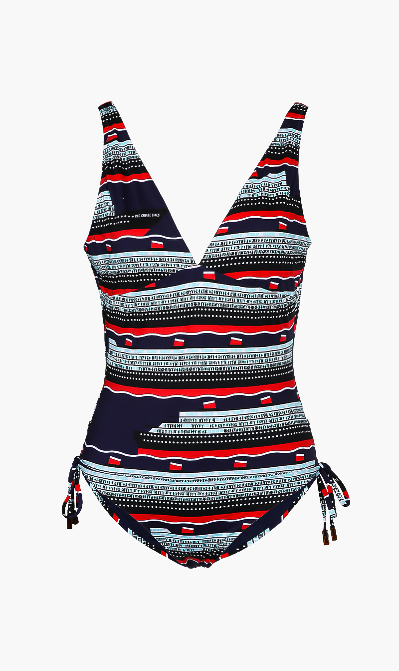 

Cruise Lines Printed One Piece, Blue