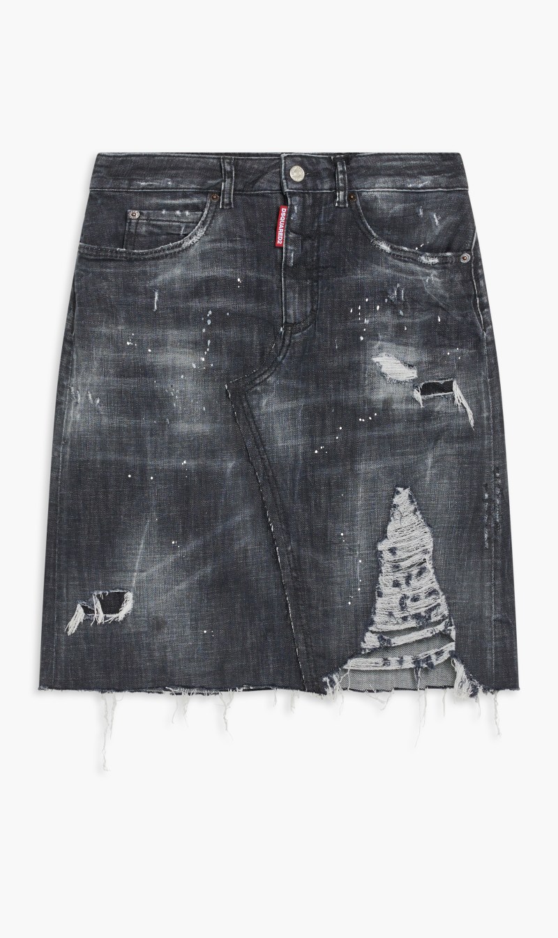 

Dsquared2 Black Denim Base Skirt for Women | The Deal Outlet