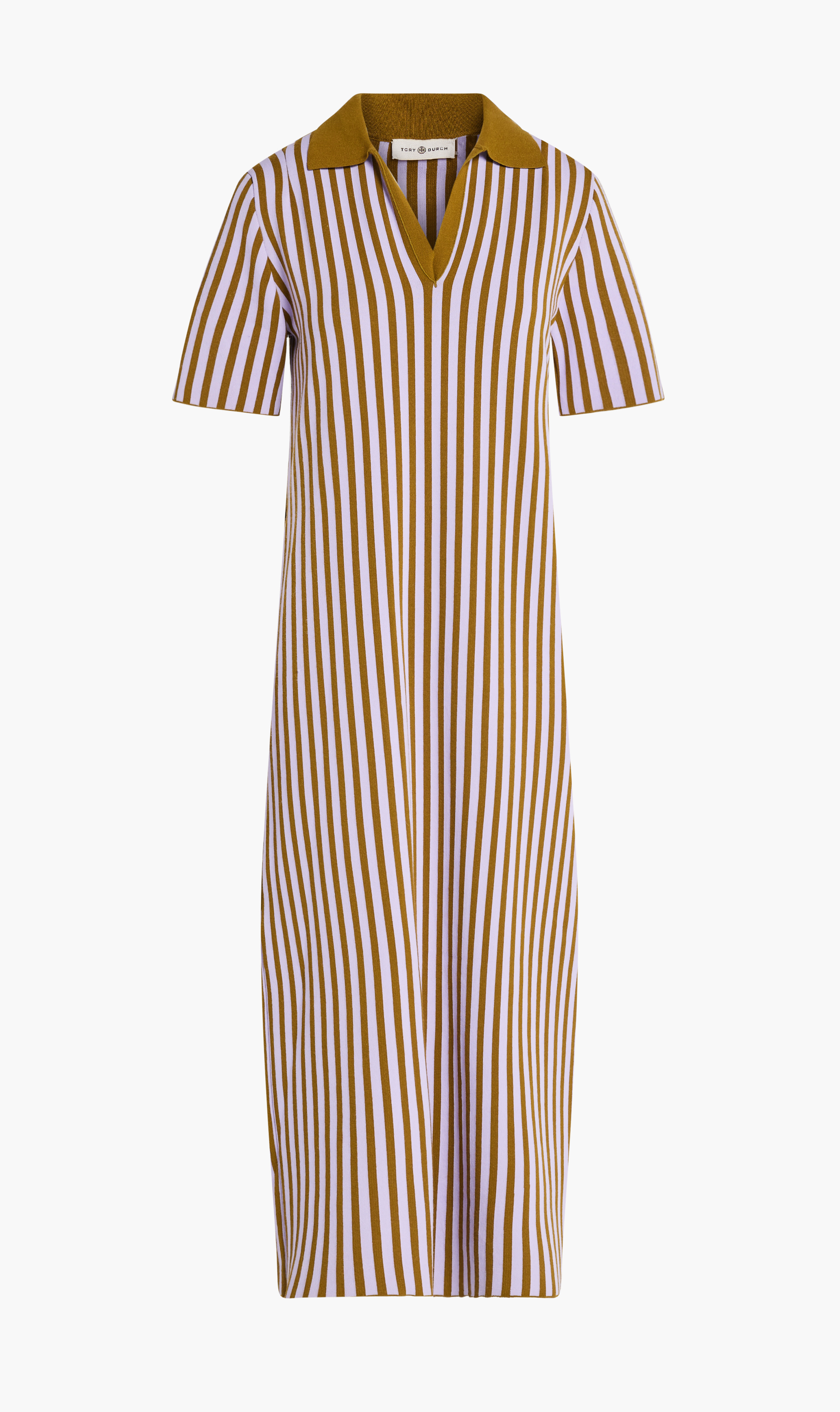 

Tory Burch Multi-color Plaited-rib Polo Dress for Women | The Deal Outlet