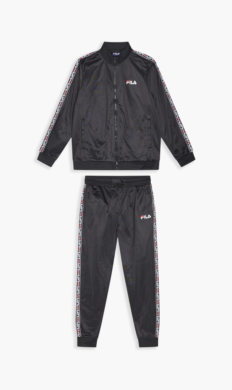 

Fila Black Zaphy Tape Tracksuit for Men | The Deal Outlet