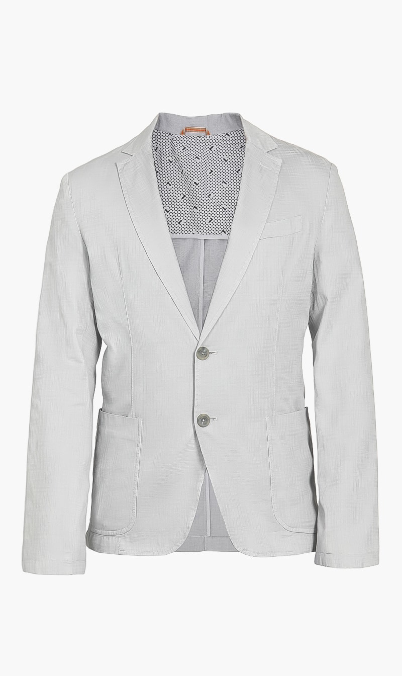 

Regular Fit Jacquard Cotton Jacket, Grey