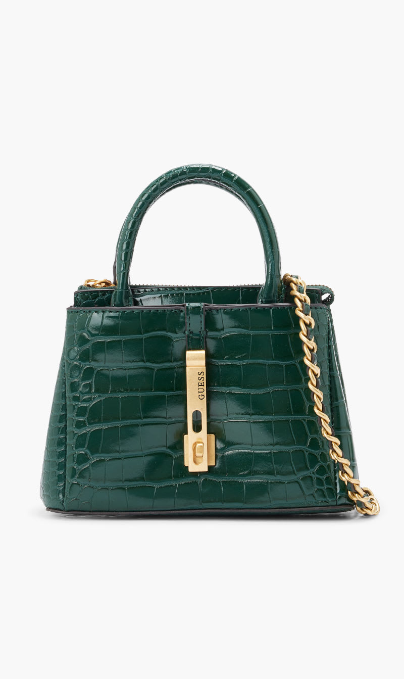 

Guess Green James Mini Satchel for Women | The Deal Outlet