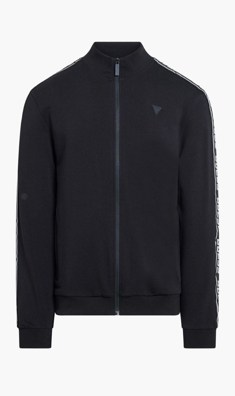 

Guess Black Full Zip Arlo Fleece Sweater for Men | The Deal Outlet