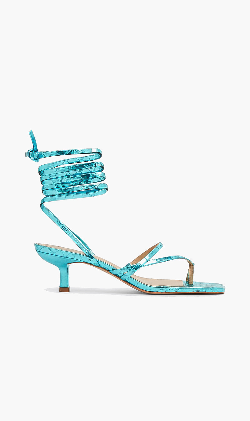 

Schutz Blue Salto Strappy Sandals for Women | The Deal Outlet