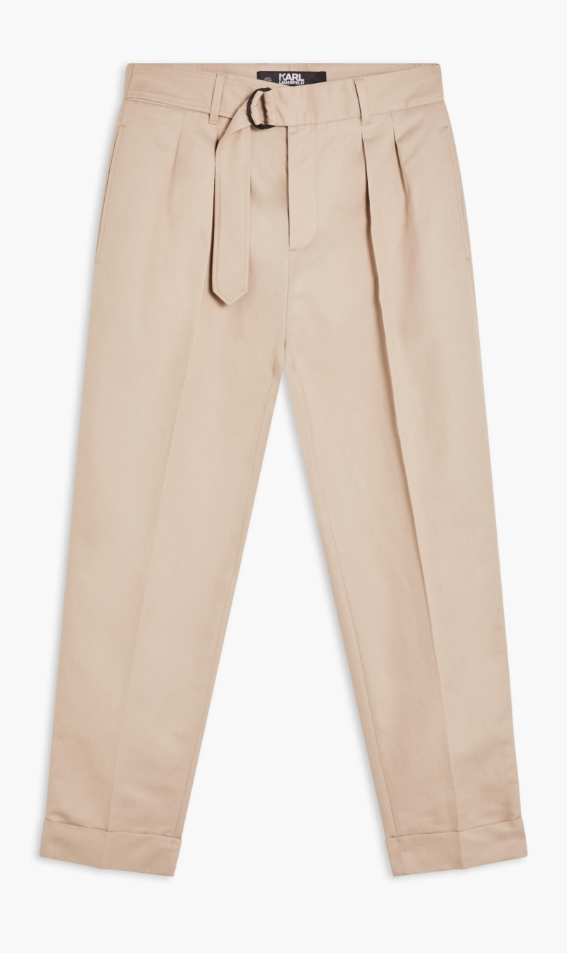 

Karl Lagerfeld Brown Linen Blend Tailored Pants for Men | The Deal Outlet