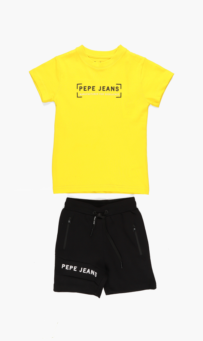 

Adam Solid Jersey T-shirt And Shorts Set, Yellow