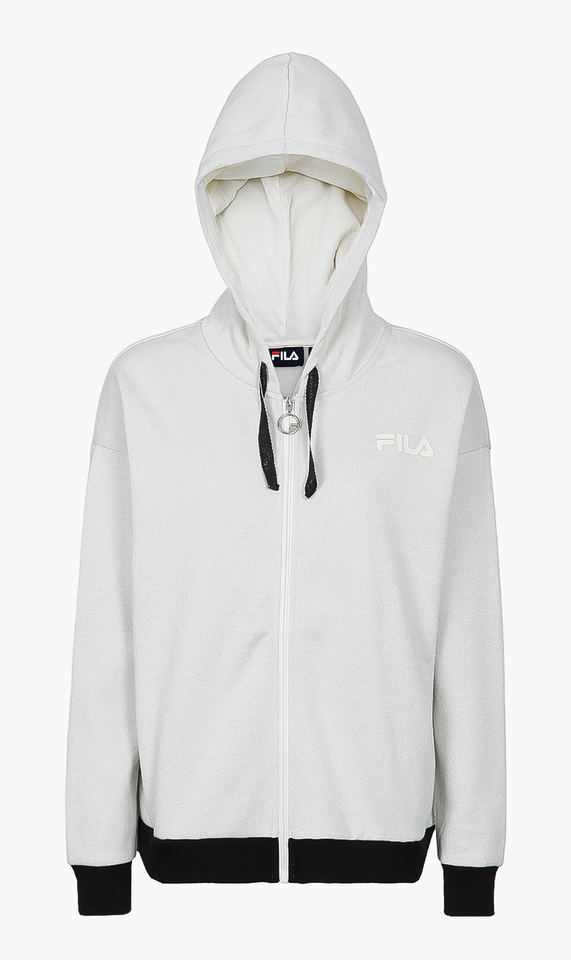 

Loose Fit Zip Through Hoodie, Silver