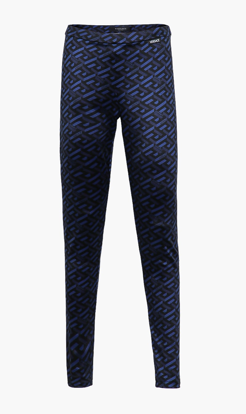 

La Greca Printed Leggings, Blue