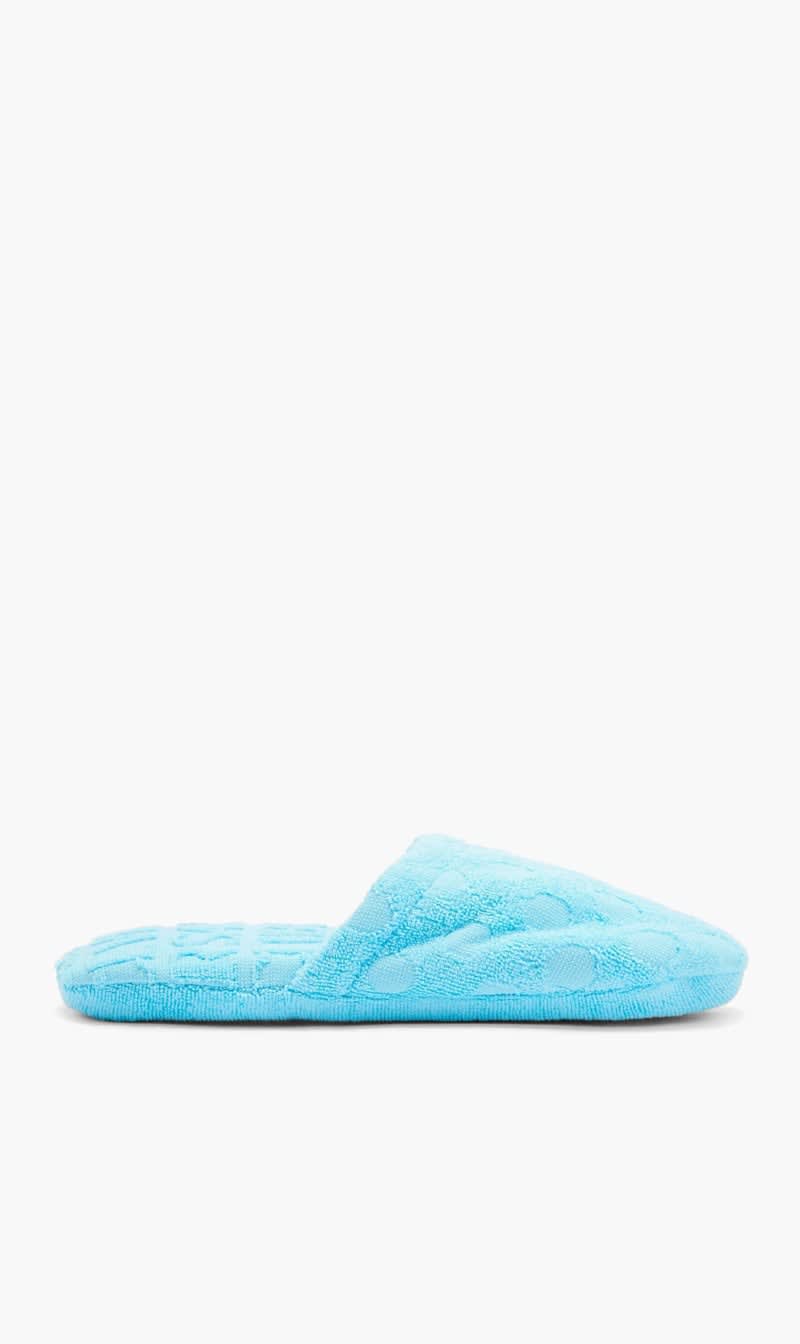 

Versace Versace On Repeat Polka Dot Slippers Blue | The Deal Outlet