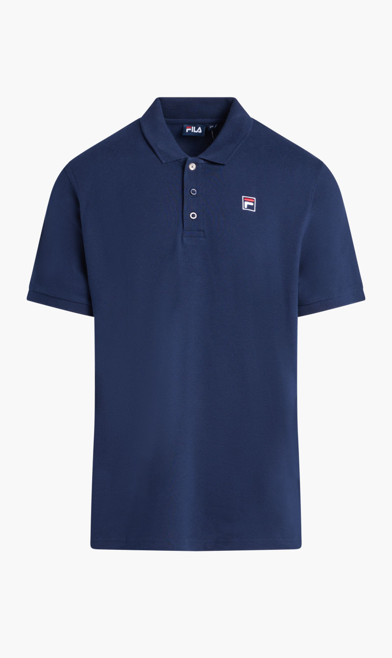 

Fila Blue Embroidered Logo Polo Shirt for Men | The Deal Outlet