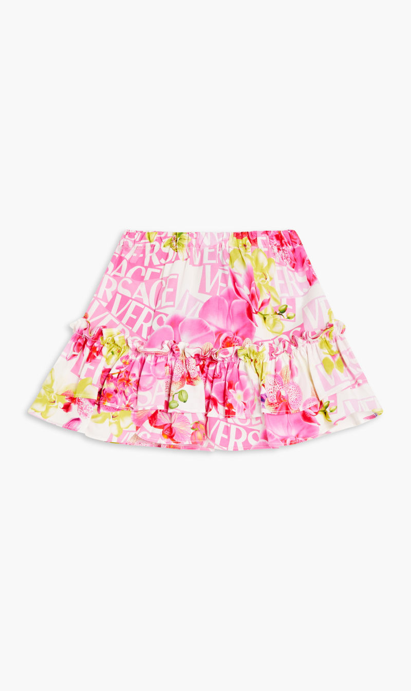 

Versace Pink Bg Skirt Mini Pleated Ppln Ao Orchid for Kids | The Deal Outlet