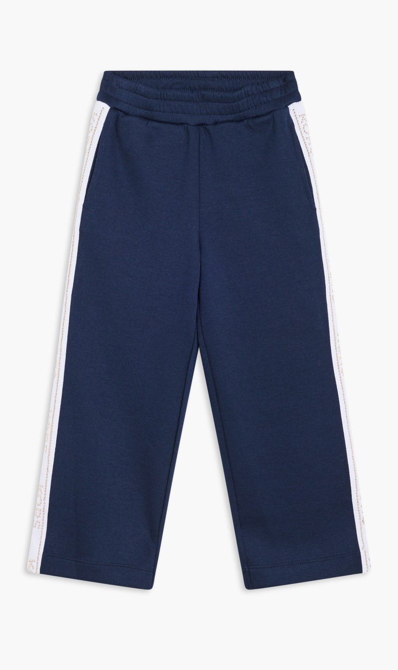 

Michael Kors Blue Logo Embellished Side Panels Jogging Bottoms for Girls | The Deal Outlet